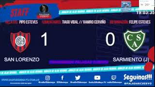 SAN LORENZO VS SARMIENTO J EN VIVO [upl. by Labina408]