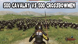 Mount amp Blade 2 Bannerlord 500 Cavalry vs 500 Crossbowmen Epic Cav Charge [upl. by Aleck835]