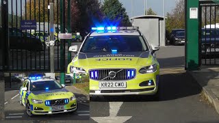 Volvo V90 Police Interceptors Respond out of Station [upl. by Yelekalb]