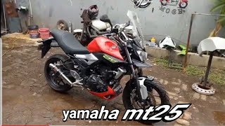 Yamaha Mt 25 modif ringan konsep adventure [upl. by Einnod]