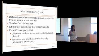 Business Law I Intentional Torts and Negligence  L1  Professor Sharma [upl. by Ollopa]