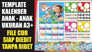 Template Kalender 2023 dengan tema anak  anak [upl. by Atterual]