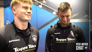 Handré Pollard  Joseph Woodward  Postmatch chat  Saracens v Leicester Tigers [upl. by Wurst]