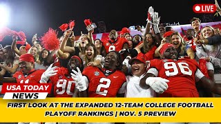 First Look at the Expanded 12Team College Football Playoff Rankings  Nov 5 Preview [upl. by Pauwles]