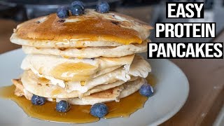 How to Make PERFECT FLUFFY protein PANCAKES with or without protein powder [upl. by Isidor87]