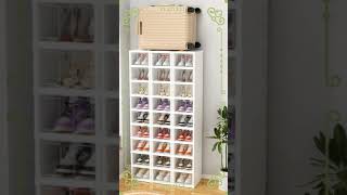 69 Layers Shoes Box Foldable Transparent Sneaker Shoe Storage Organizers Box Stackable Dustproof [upl. by Hose]