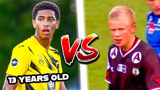 13 YEAR OLD JUDE BELLINGHAM VS ERLING HAALAND [upl. by Issie]