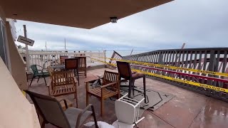 Students evacuated after an Isla Vista balcony collapsed due to erosion caused by the recent storms [upl. by Camroc]