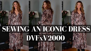 V2000 Diane Von Furstenberg Wrap Dress Sew Along Sewing the iconic designer sewing pattern [upl. by Karlan910]