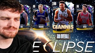 100 OVERALL GIANNIS IN ECLIPSE PACKS GAMBLING ONLY AGAIN IN NBA 2K24 MyTEAM [upl. by Alael]