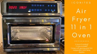 20 Quart 11 function Air Fryer Convection Oven by Iconites Comes with 6 racks spinning rotisserie [upl. by Mord580]