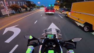 Honda nc750x DCT Ride 59  Road Trip Burlington To Sanford  insta360acepro djimic2 nightride [upl. by Airetas]