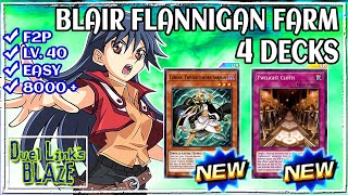 BLAIR FLANNIGAN Farm 4 Decks F2P 8000  Como Farmear a Blair Flannigan YuGiOh Duel Links [upl. by Yorke]