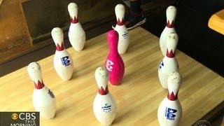 Ninepin bowling alive and well deep in the heart of Texas [upl. by Eldrid]