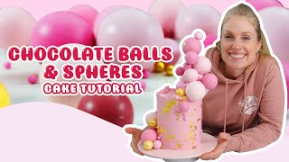 Modern Cake Trends  Chocolate Balls and Spheres Cake Tutorial [upl. by Hanselka418]