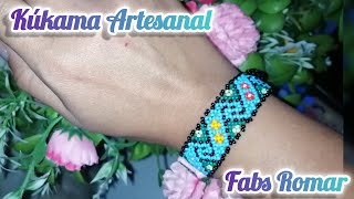 pulsera de chaquira  azul cielo 🔷 [upl. by Enailuj]