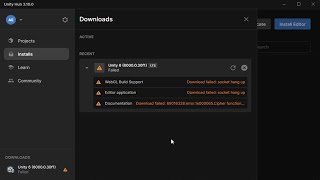 How to Fix Download Failed in Unity  Install Failed in Unity [upl. by Airdnal]