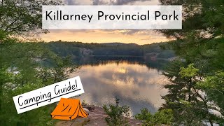 CAMPING AT KILLARNEY PROVINCIAL PARK What You Need to Know  George Lake Campground [upl. by Egin]