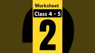 Worksheet 2 ✓ Prayas Workbook ✓ Class 4  5 ✓ Solutions  वर्कशीट 2  प्रयास वर्कबुक  कक्षा 4  5 [upl. by Enileve]