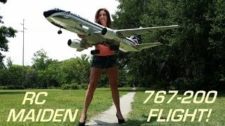 RC Boeing 767200 Delta RC Airliner Maiden [upl. by Atik]