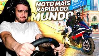 Usei o VOLANTE na MOTO MAIS RAPIDA do MUNDO [upl. by Noied]