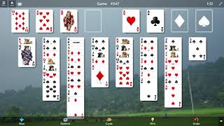 FreeCell Game 347 SOLVED Microsoft Solitaire Collection [upl. by Eintirb]