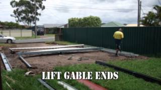 How to build a Dondex Colorbond Double Gable Carport Kit 6x6x24 [upl. by Akemeuwkuhc951]