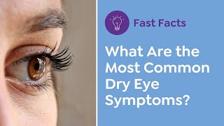 What Are the Most Common Dry Eye Symptoms  Fast Fact [upl. by Magnuson643]