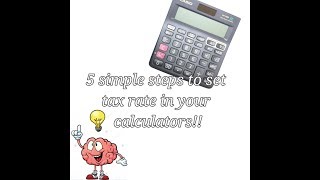 How to set tax rate in Casio MJ120D calculator [upl. by O'Grady]