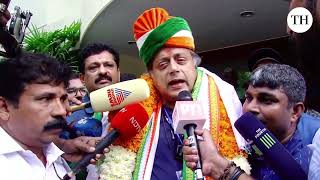 Lok Sabha elections 2024  Congress leader Shashi Tharoor after extending his lead [upl. by Marian320]