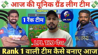 GM vs JK Dream11 Prediction  Galle Marvels vs Jaffna Kings Dream11 Team  GM vs JK Dream11 [upl. by Ynogoham887]