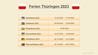 Ferien Thüringen 2023 [upl. by Coleville]