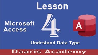 Understand Data Type MsAccess Database Afsomali [upl. by Farhsa]