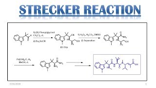 Strecker Reaction [upl. by Inaoj]