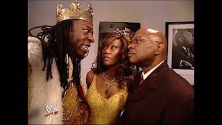 King Booker amp Queen Sharmell amp Teddy Long Backstage Segment Smackdown October 13 2006 [upl. by Dnalyram680]