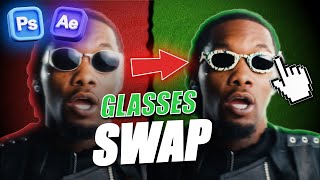 HOW TO CREATE AI GLASSES SWAP EFFECT Like Gunna x Offset  Style rare in After Effects [upl. by Hahsi437]