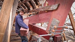 Timber Boat Building  Installing Stern Assembly EP44 [upl. by Dagnah633]