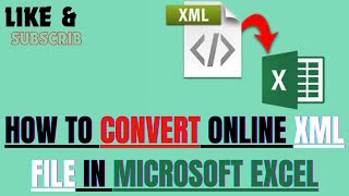 How to Convert Online XML File in Microsoft Excel [upl. by Pinzler]