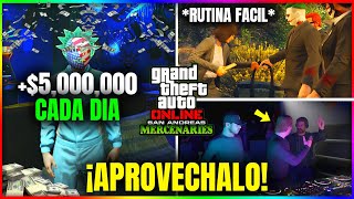 ¡LOCURA GANA 5000000 CADA DIA en GTA5 Online RUTINA FACIL FARMEA PARA NUEVO DLC GTA5 ONLINE [upl. by Serene]