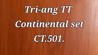 Triang TT CONTINENTAL SET CT501RARE [upl. by Volnak658]