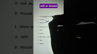 will and would usage  how to use will and would correctly englishgshorts short english [upl. by Yhtorod543]