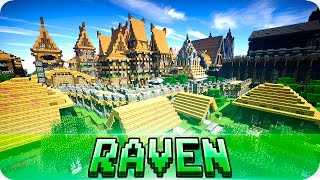 Minecraft  RavenRock Town  Medieval City with Download [upl. by Nerval]