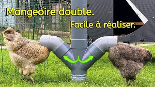 Mangeoire double entrées facile à réaliser Mangeoire poule PVC [upl. by Ramyar]