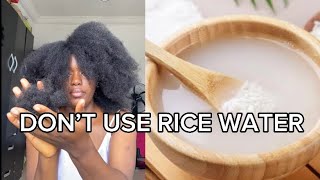 Don’t use rice water [upl. by Balmuth]