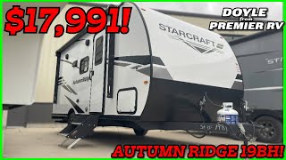 BEST VALUE for a Lightweight Couples Travel Trailer 2024 Starcraft Autumn Ridge 19BH Tour [upl. by Urbannal]