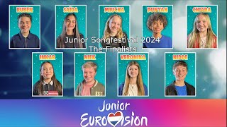 These are the 9 JSF Finalists  Junior Songfestival 2024 [upl. by Xenia476]