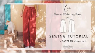 DIY High waisted wide leg pants  PDF PATTERN [upl. by Farwell598]