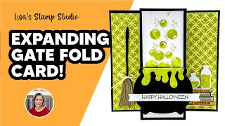 Make This Easy Expanding Gate Fold Card for Halloween [upl. by Orelle]