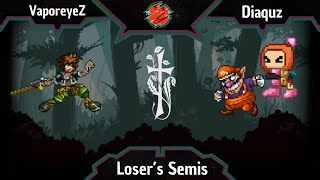 SSF2 Dead Zone Tournament  Losers Semis  VaporeyeZ Sora Vs Diaquz Wario Bomberman [upl. by Allin403]