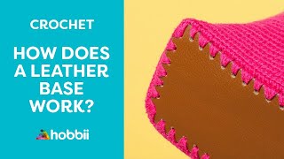 How to Crochet Using a Leather Base [upl. by Cantu]